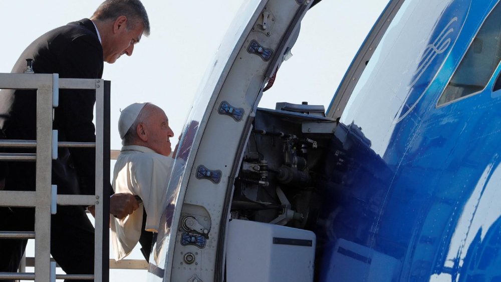 Pope Francis departs Rome for visit to Mongolia