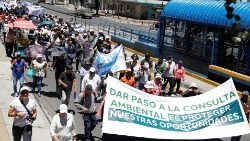 Manifestación sobre los proyectos mineros en septiembre de 2023, tema que sigue vigente.