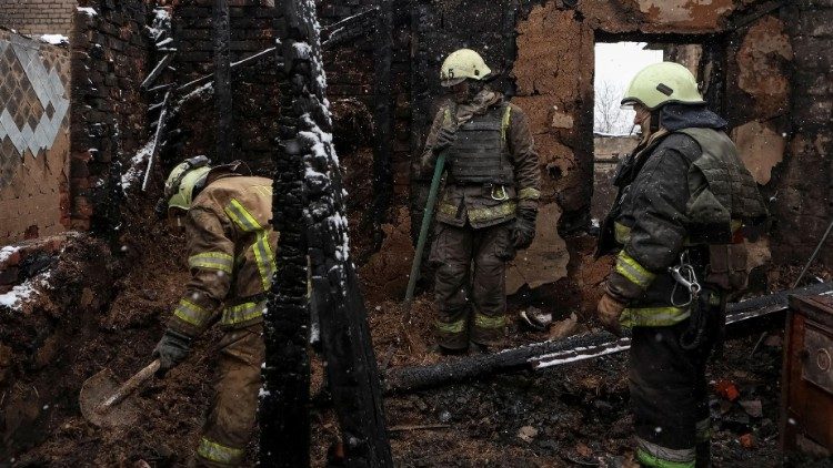 Aftermath of a Russian drone attack in Kharkiv