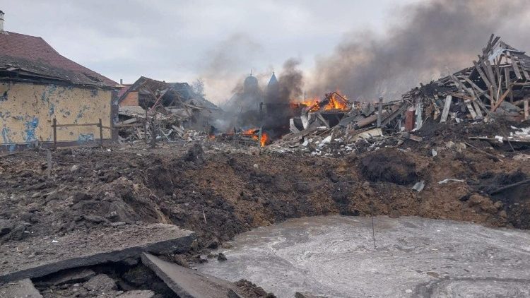 Последствия российского ракетного обстрела Боровой (Украина, 6 марта 2024 г.)