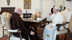 FILE PHOTO: Pope Francis talks with Cardinal Sean Patrick O'Malley during a private audience at the Vatican