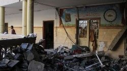 Aftermath of an Israeli strike on a school sheltering displaced people in Gaza City