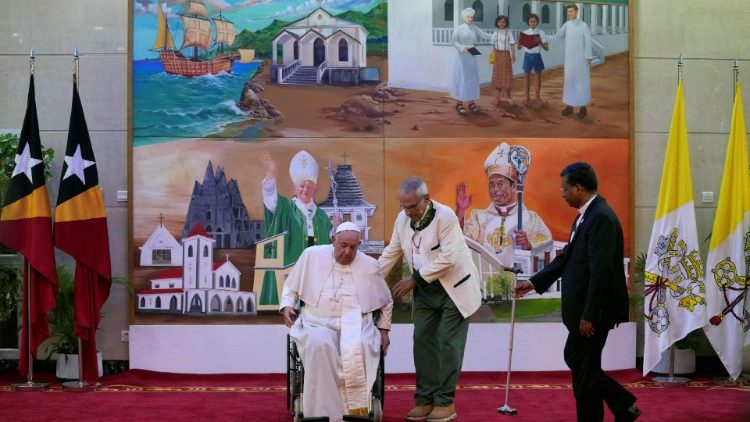 Папа Франциск с президента на Източен Тимор