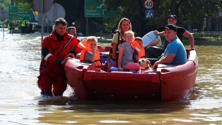 Ратаванне ахвяр паводкі ў Польшчы