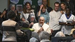 Папа падчас візіту ў цэнтр для пажылых людзей у Бруселі