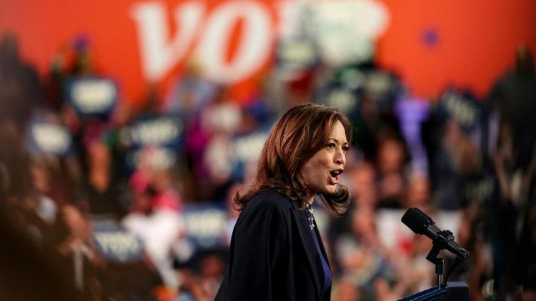U.S. Vize-Präsidentin Kamala Harris bei ener Wahlkampagne in Philadelphia, Penssylvania, am 28.10.2024