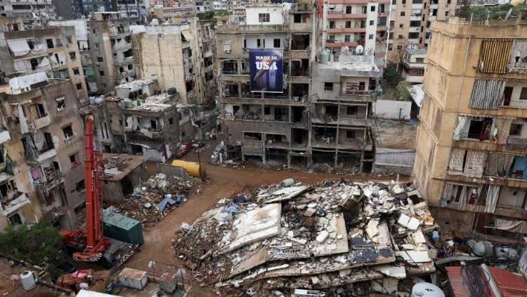 Edificios destruidos en Beirut