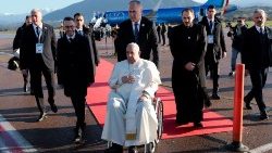 Францішак прыьбыў на Корсіку