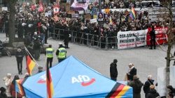 Demonstration gegen die Alternative für Deutschland (AfD)  in Düsseldorf (15.2.2025)