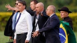 FILE PHOTO: Brazil's President Jair Bolsonaro looks on as he meets with supporters in Brasilia, Brazil, in December 2022