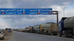 Autobotti incolonnate a Qamishli con i rifornimenti per Damasco