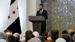 Le président syrien à l'ouverture de la conférence nationale de dialogue à Damas, 25 février 2025