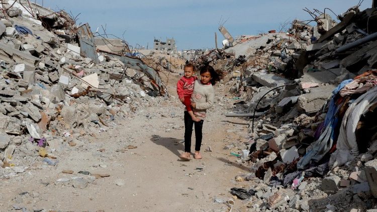 Houses destroyed during the Israeli offensive, in Rafah