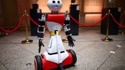 History meets technology: robot 'Adriano' welcomes visitors at Hadrian's Temple