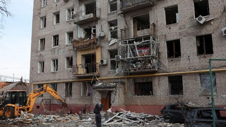 Ukraine: Ein von einer Drohne getroffenes Gebäude in Dnipro 