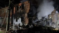 Edificios destruidos en Kharkiv, Ucrania