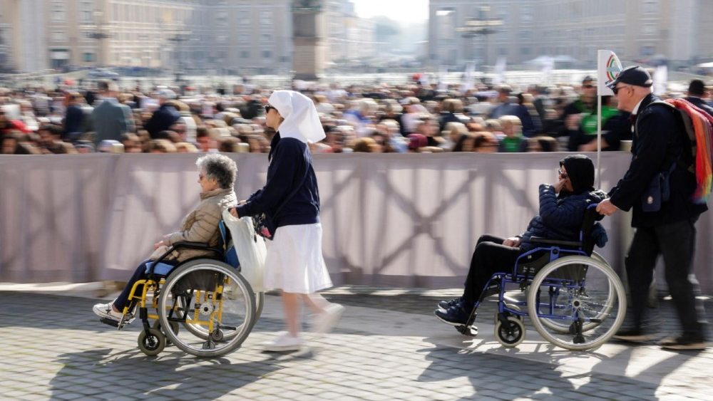 Archbishop Rino Fisichella leads mass for Jubilee of Sick and Health Care Workers, at the Vatican