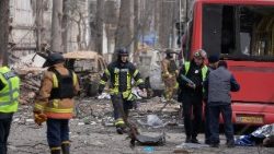 Aftermath of a Russian missile attack in Sumy, Ukraine