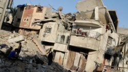 Aftermath of an Israeli strike in Gaza