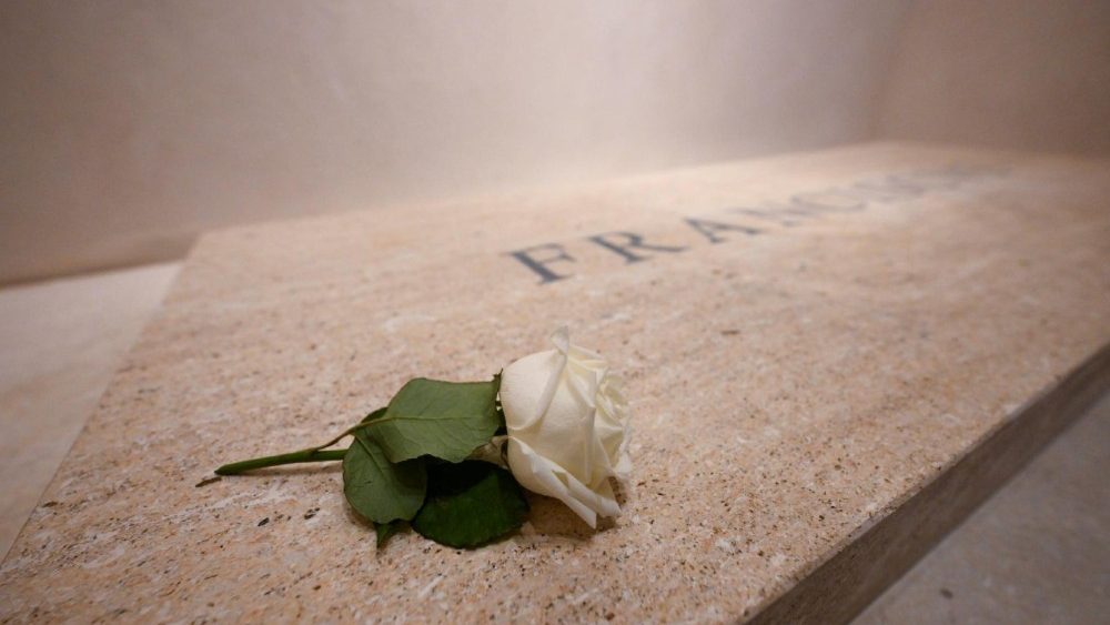 A view of Pope Francis' tomb in Papal Basilica of Saint Mary Major