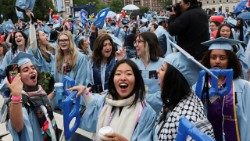 Studierende auf dem Campus der Columbia University in New York