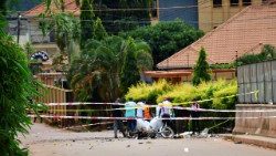 Am Ort der Explosion