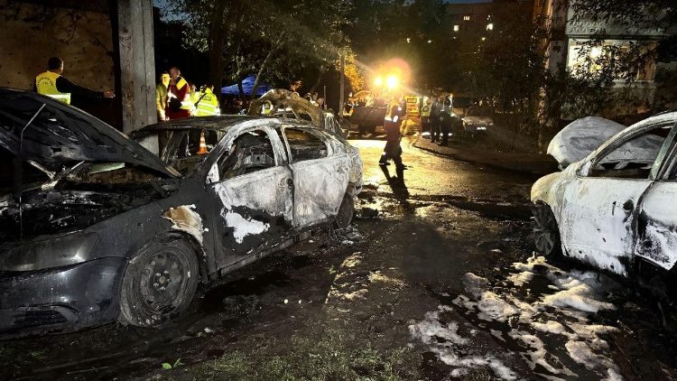 खार्किव में रूसी ड्रोन हमले के बाद की स्थिति