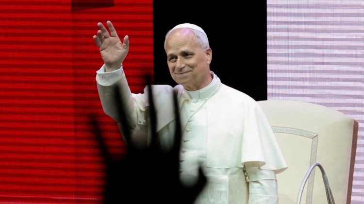 Pope Leo XIV attends a meeting a meeting promoted by the Dicastery for the Clergy, in Rome