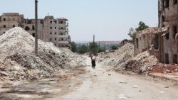 So sieht es heute noch an vielen Ecken und Enden von Aleppo aus: Eine Aufnahme von Ende Juni