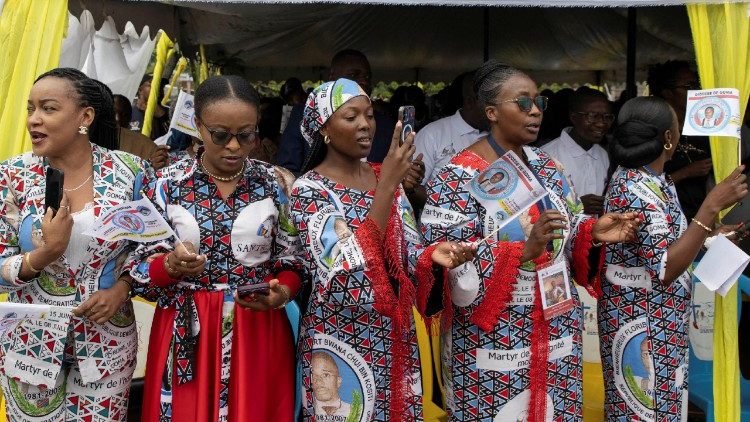 Some of the faithful in Goma