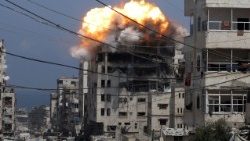 Aftermath of an Israeli strike in Gaza City