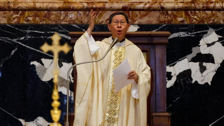 Le cardinal Luis Antonio Tagle, lors de la messe ce mardi 29 juillet.