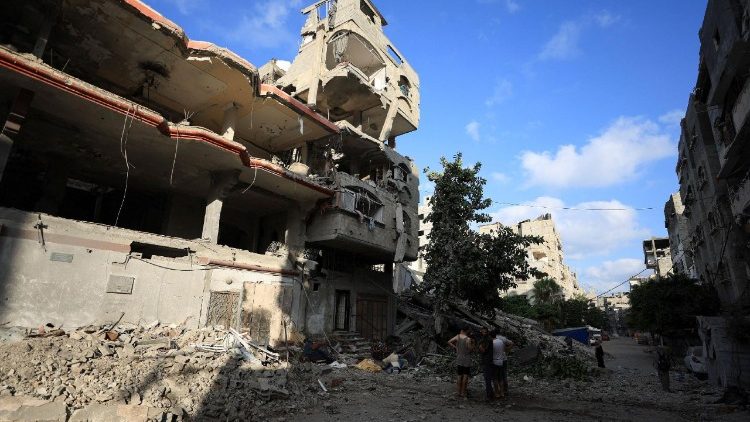 Gáza városa egy izraeli támadás után