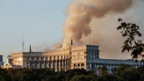 Russian missile strike in Kyiv