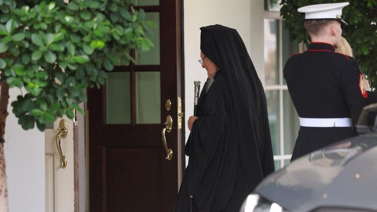 Der orthodoxe Patriarch von Konstantinopel, Bartholomaios I., vor seiner Begegnung mit Trump in Washington