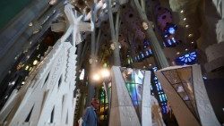 Галоўны архітэктар Саграда Фамілія Джордзі Фаулі ля "Вежы Езуса Хрыста"