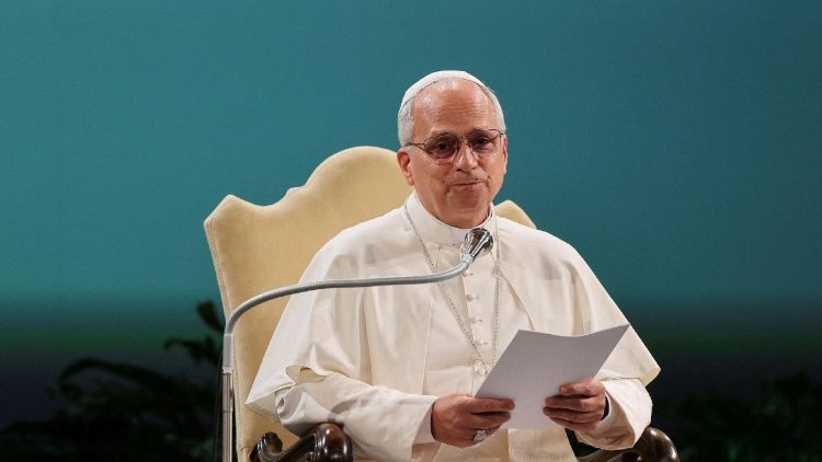 Papa León XIV en su discurso el 1 de octubre