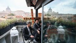 Survivors of sexual abuse by Catholic clergy hold a press conference near the Vatican, in Rome