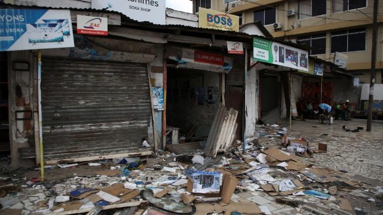Aftermath of the demonstration, following a general election marred by violent demonstrations over the exclusion of two leading opposition candidates, at Manzese in Dar es Salaam