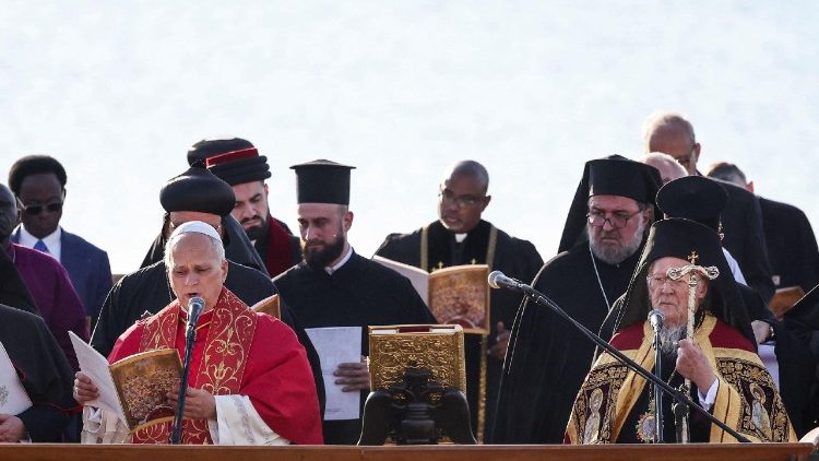 El Papa León XIV y el patriarca Bartolomé I