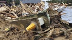 Effetti delle alluvioni a Sumatra settentrionale