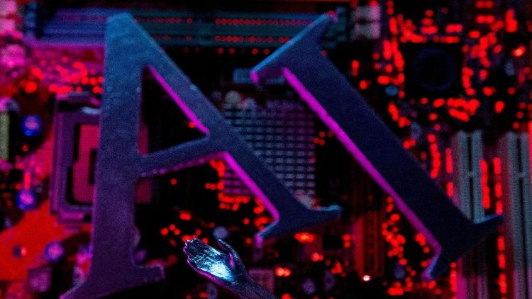 कृत्रिम बुद्धिमत्ता के अक्षर और रोबॉ का एक चित्र, फाईल तस्वीर