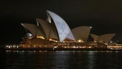 A menorah is projected onto the Sydney Opera House sails after a shooting during a Jewish holiday celebration at Bondi Beach in Sydney