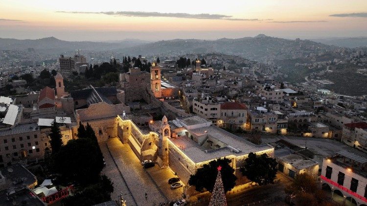 Blick auf die Geburtskirche in Betlehem im Dezember 2025