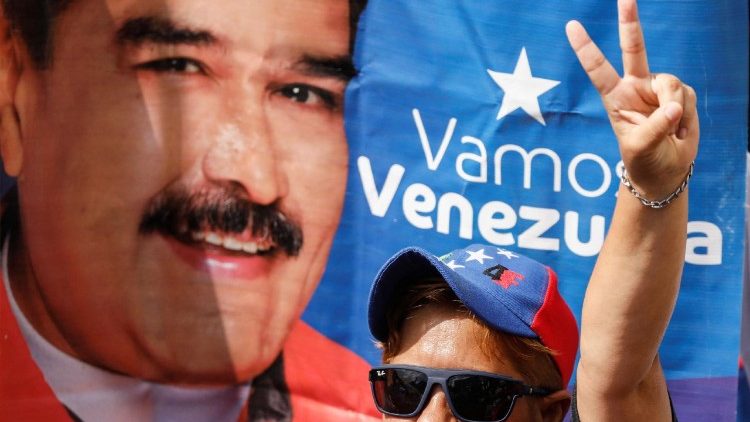 In Venezuela wird indessen auch pro Maduro demonstriert. Kundgebung in Caracas am 7.1. für die Freilassung des Autokraten aus US-Gewahrsam