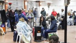 People affected by a deadly train derailment are transferred and treated at the Caseta Municipal in the town of Adamuz