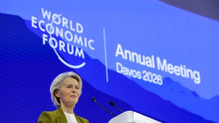 La presidente della Commissione europea von der Leyen al Forum economico mondiale di Davos