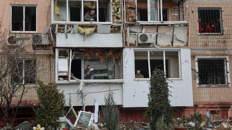 Immagini di devastazione a Zaporizhzhia