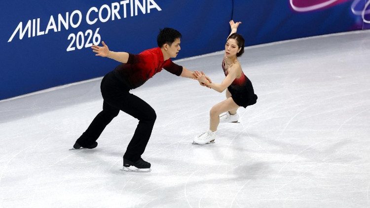 Záber z olympijskej súťaže v krasokorčuľovaní