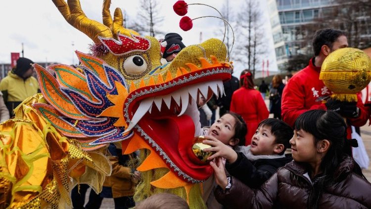 Lunar New Year procession marking the start of celebrations for the Year of the Horse, in Liverpool